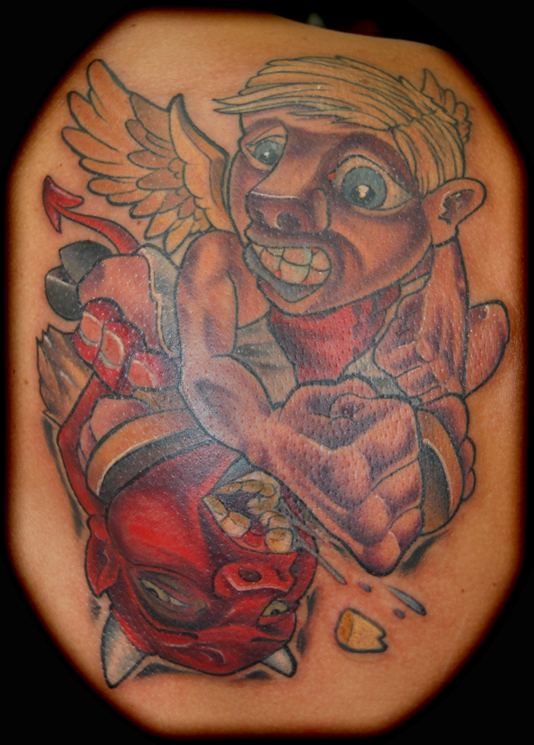 MEMPHIS - angel and devil fighting tattoo